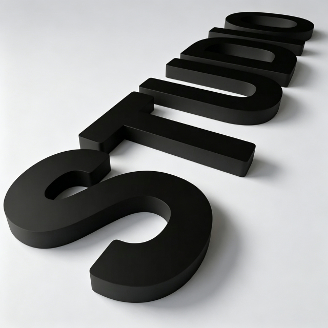 Factory Custom Aluminum Letters Word Sign Logo Metal Paint Flat Letter