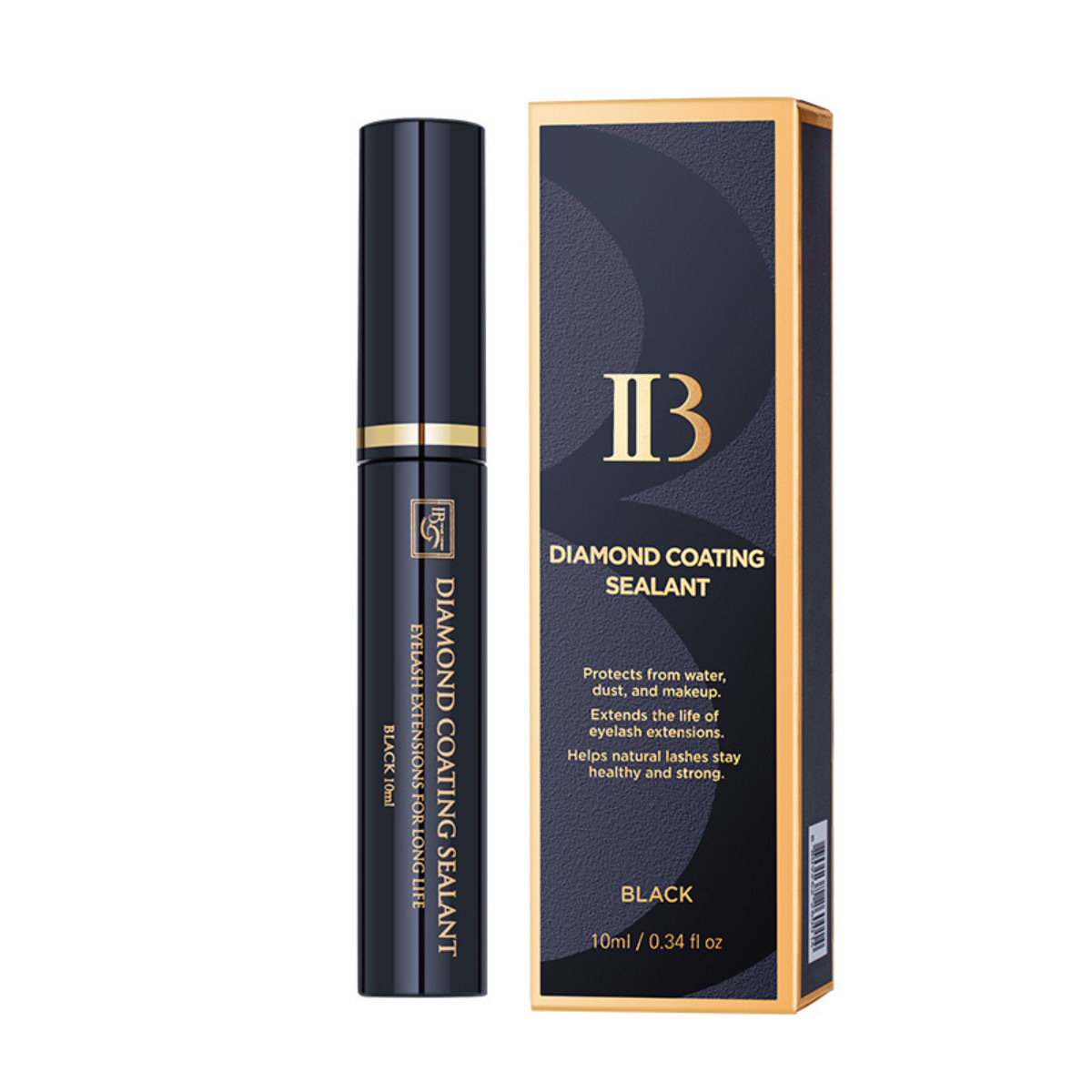 IB Diamond Coating Sealant IB Black Sellador para extensiones de pestañas 10 ml Negro (Sellador en Rimel)