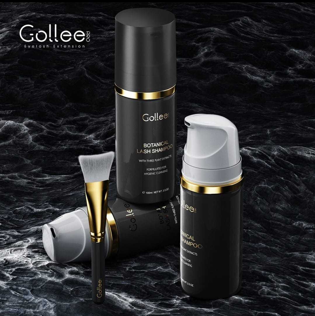 Espuma limpiadora lash shampoo Golle + Brocha para pestañas