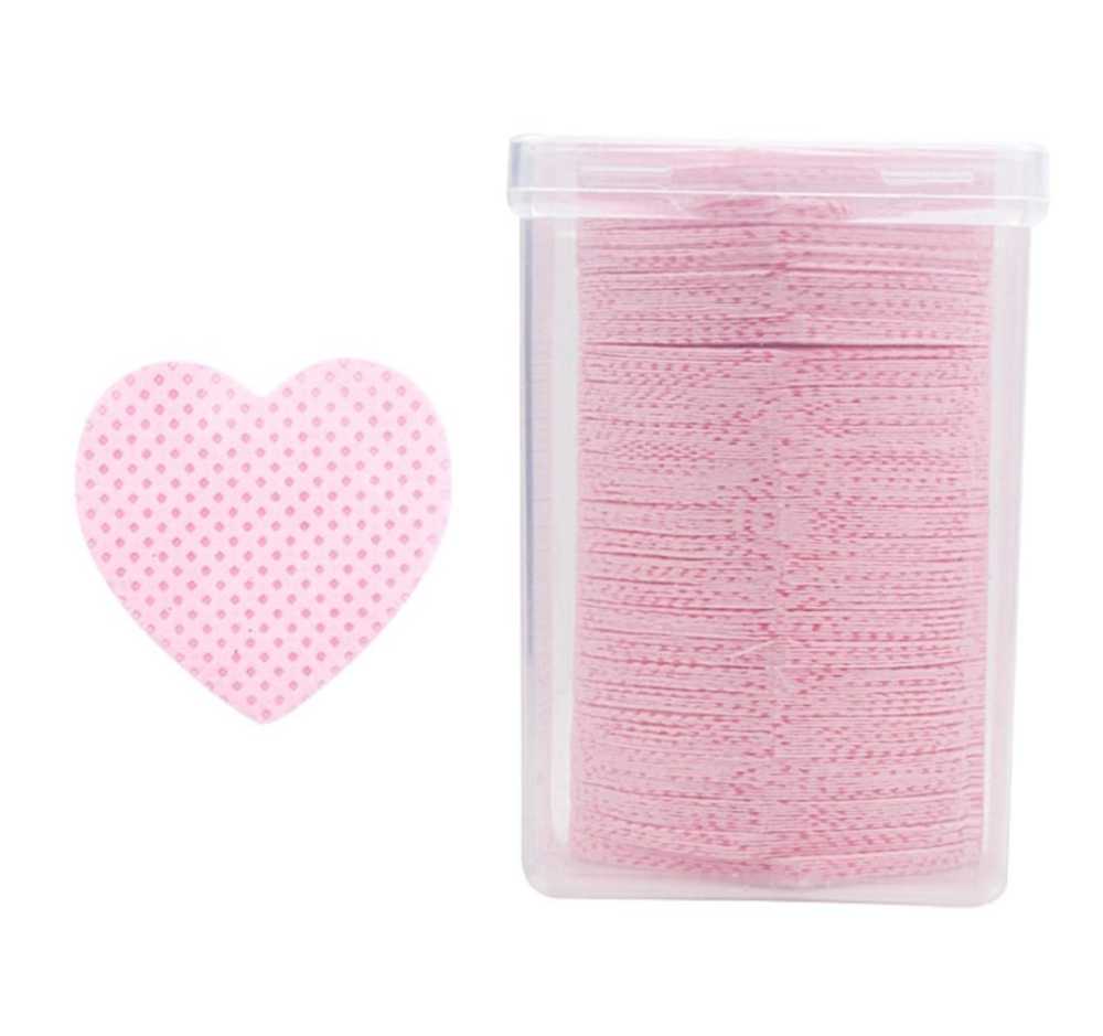 Toallas de piezas para quitar pegamento de pestañas, residuos / Paquete de 10 cajitas x200 piezas.