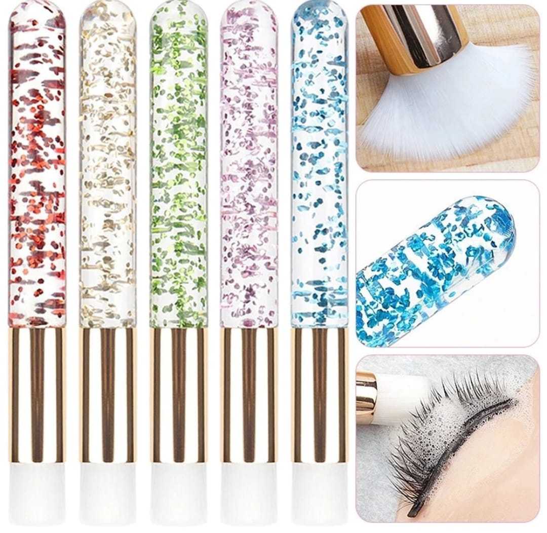 Cepillos tipo brochas para shampoo lavar pestañas de Mink/ Paquete x12 piezas