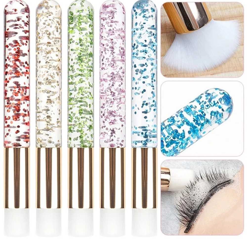 Cepillos tipo brochas para shampoo lavar pestañas de Mink/ Paquete x12 piezas