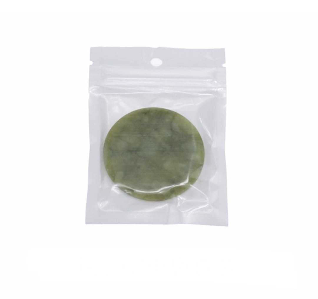 Piedra jade - Paleta adhesiva redonda para pegamento de extension de pestañas  / Paquete x10 piezas