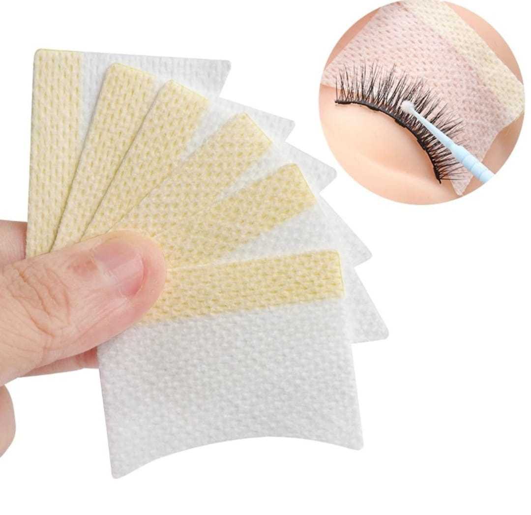 Parche de algodón  adhesivos - desechables para extensión de pestañas / Paquete x2o bolsitas