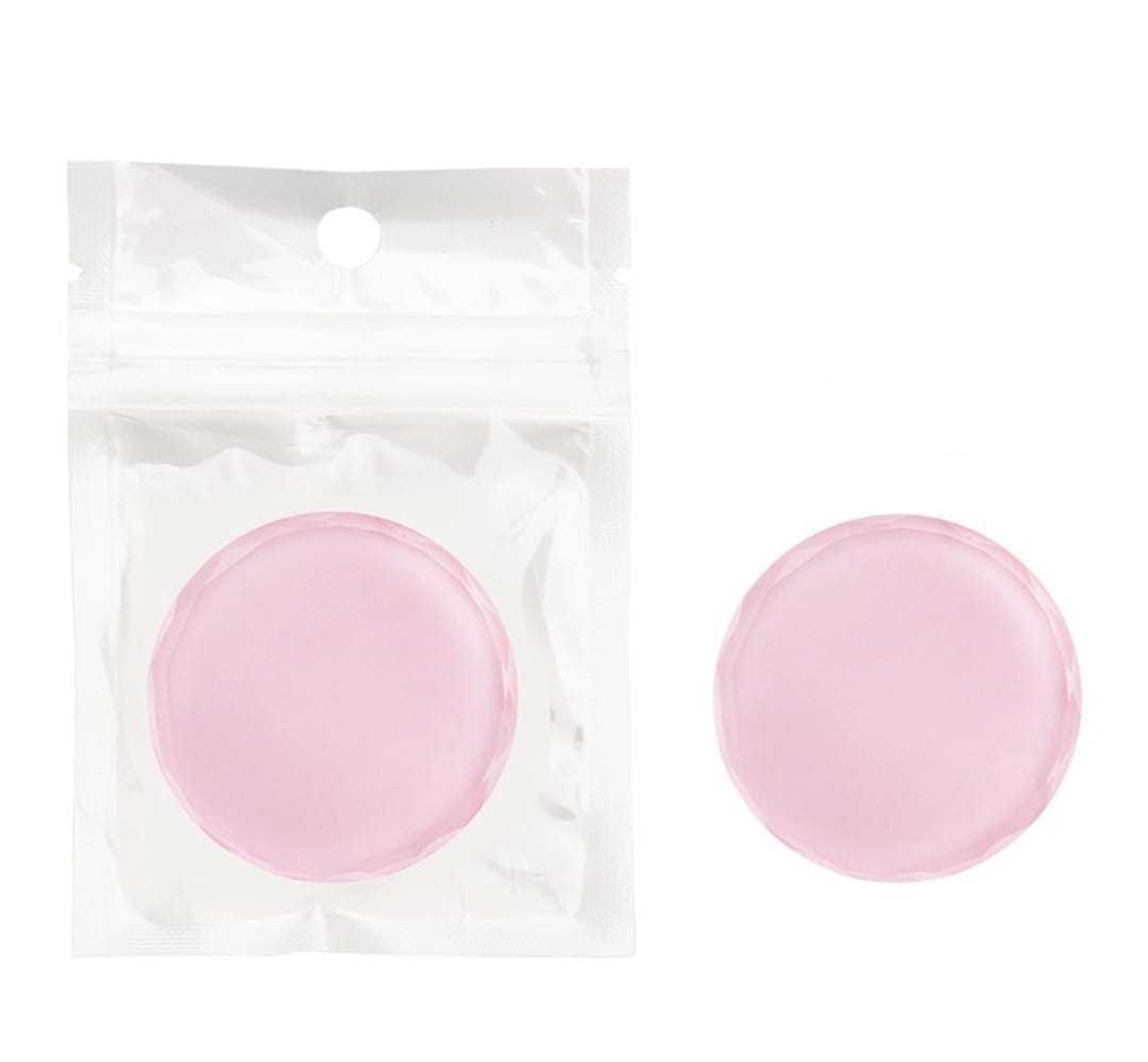 Soporte de cristal de color rosa para pegamento de extensión de la pestaña  / Paquete x10 piezas