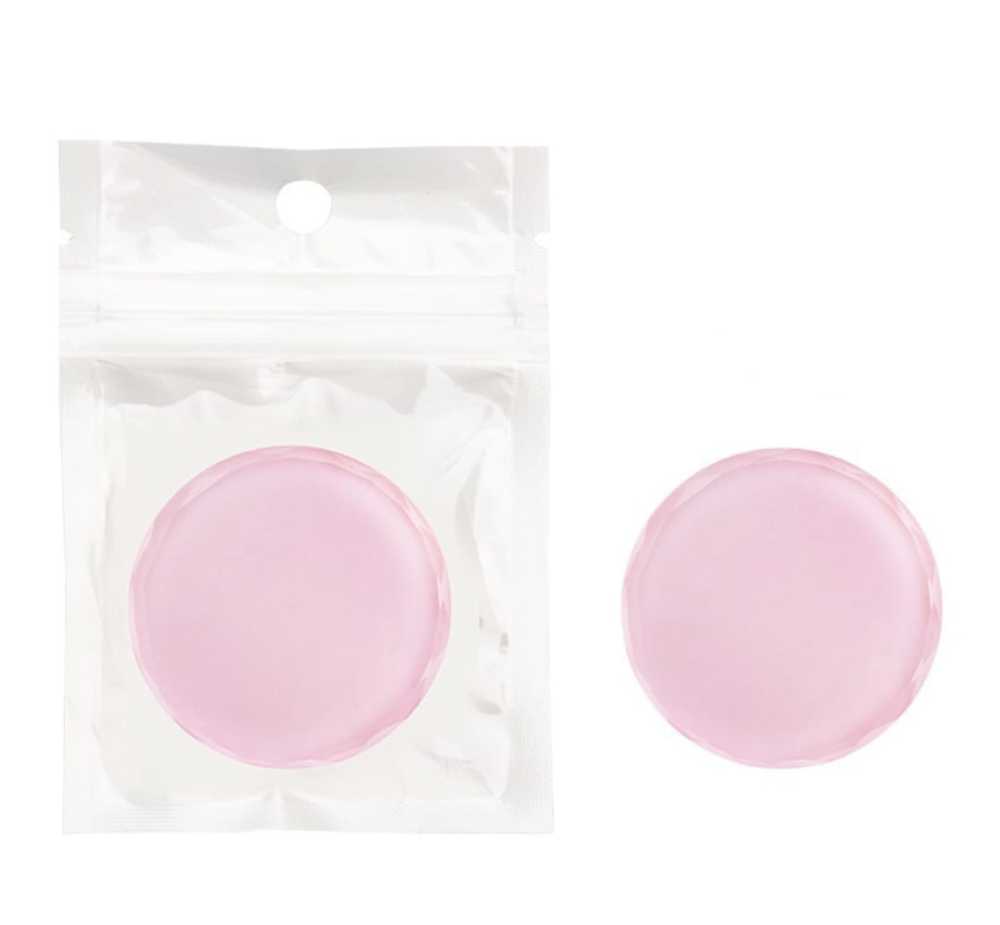 Soporte de cristal de color rosa para pegamento de extensión de la pestaña  / Paquete x10 piezas