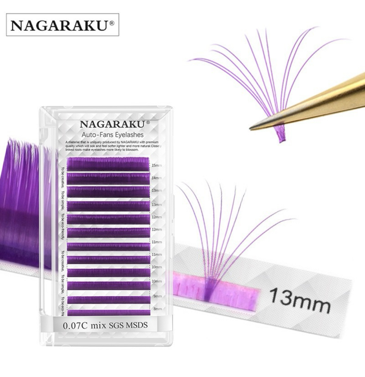 Blister NAGARAKU Auto fans eyelashes color