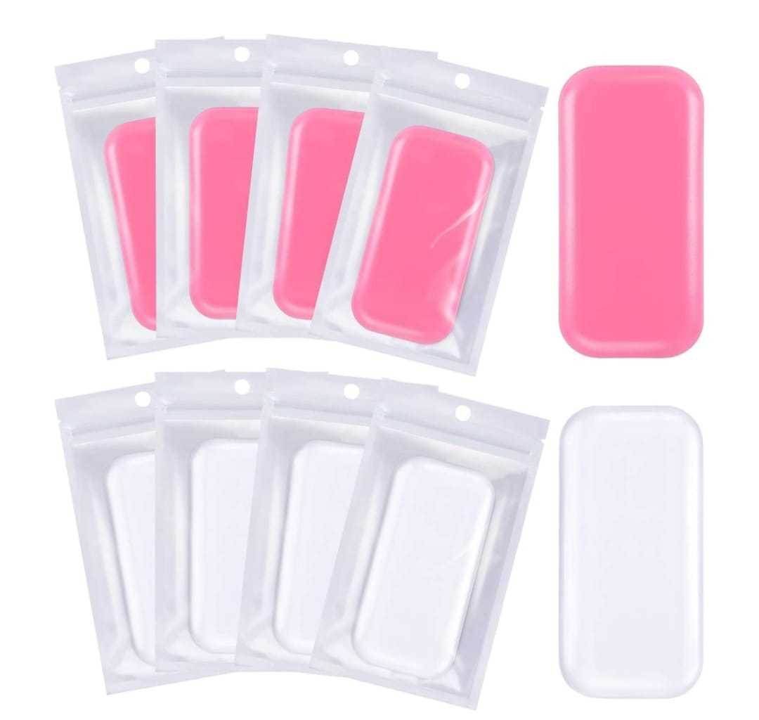 Inserto de pestañas, Almohadillas de silicona adhesiva para plantar pestañas postizas / Paquete x12 piezas