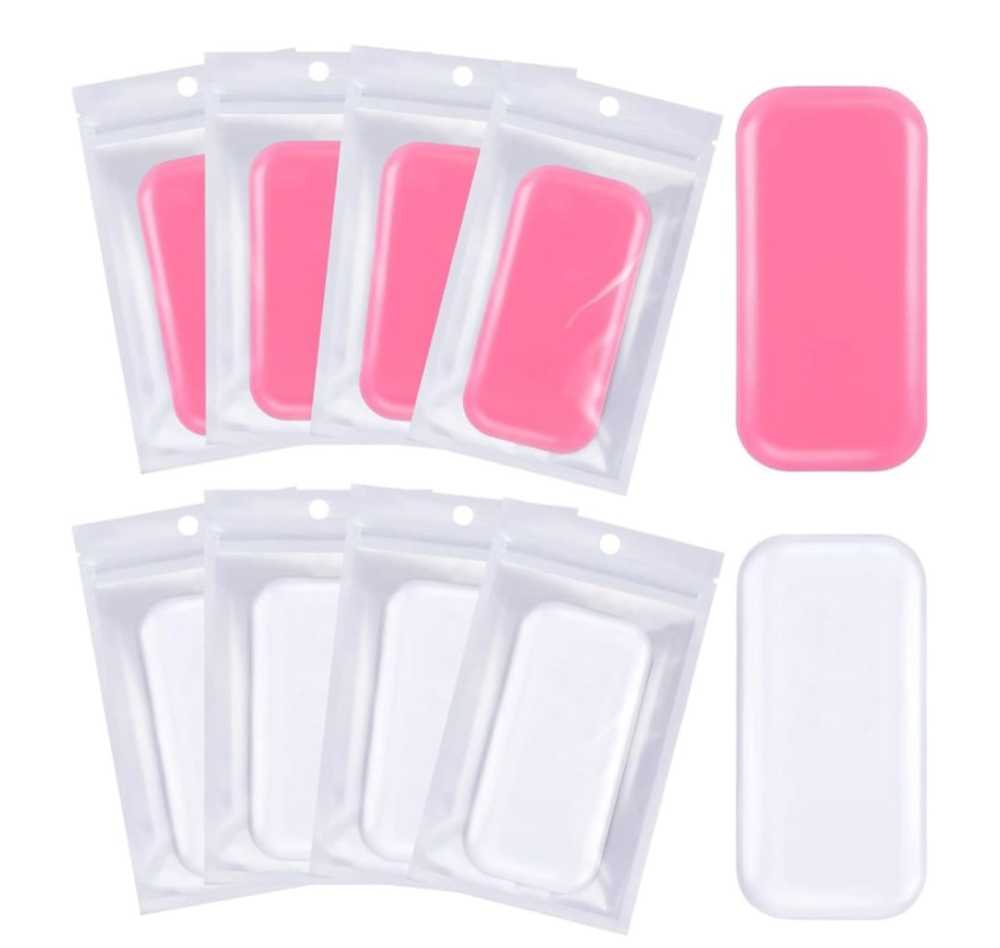 Inserto de pestañas, Almohadillas de silicona adhesiva para plantar pestañas postizas / Paquete x12 piezas