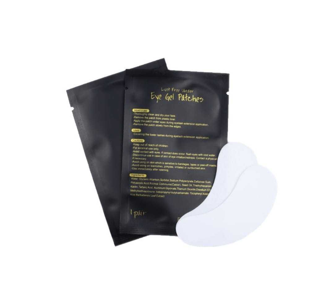 Parche hidrogel para extensión pestañas Mink 1x1 / Paquete x50 piezas