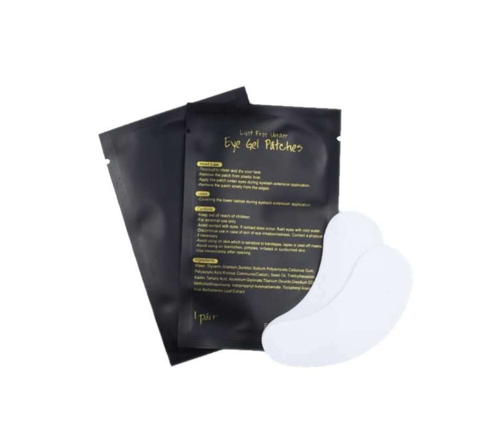 Parche hidrogel para extensión pestañas Mink 1x1 / Paquete x50 piezas