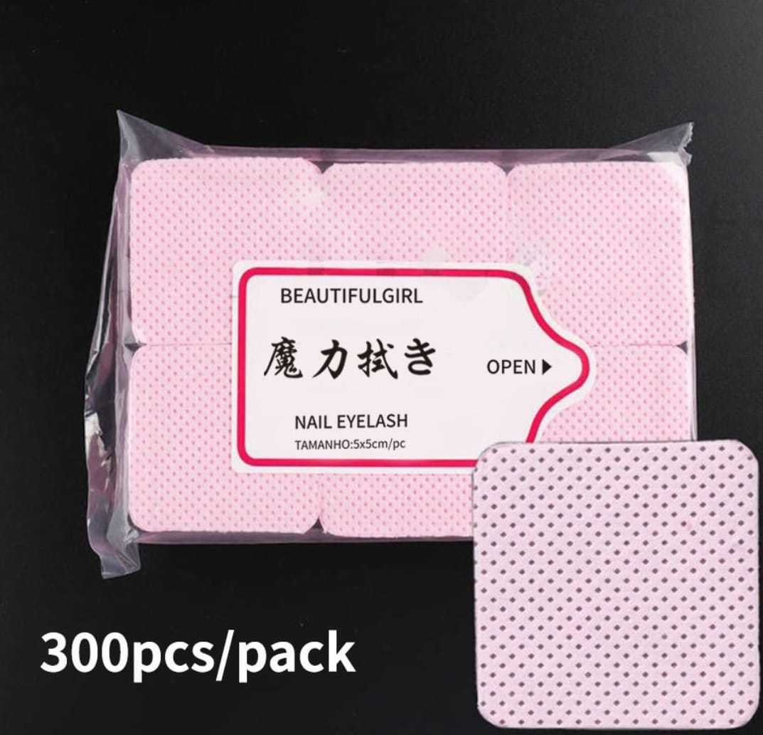 Toallas sin pelusa para manicura, pedicura y lashista  remover residuos / Paquete x300 piezas