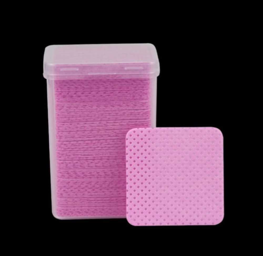 Toallitas para pestaña limpia rápidamente los residuos de pegamento y limpios / Paquete con 12 cajitas x200 piezas