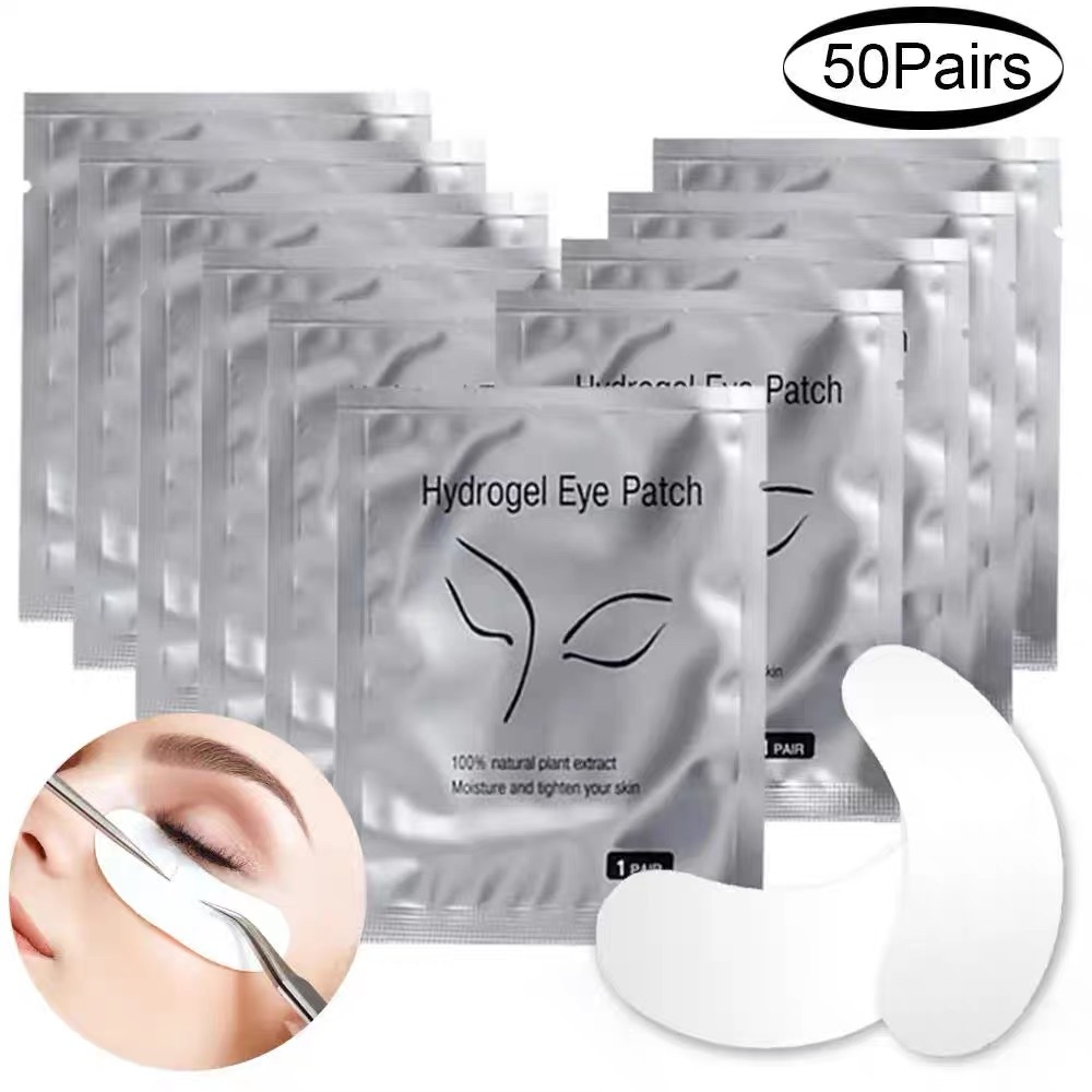 Parche hidrogel para extensión pestañas Mink 1x1 / Paquete x50 piezas