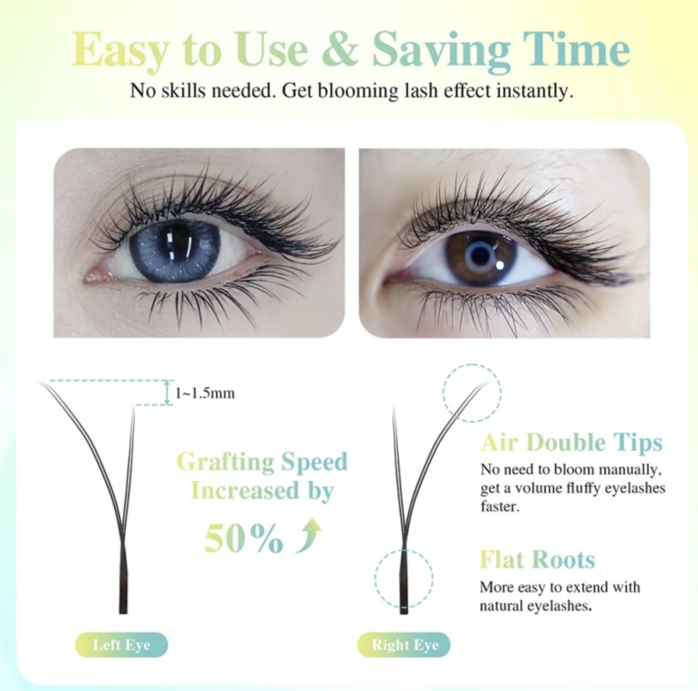 Extensiones de Pestañas YY Flying de NAGARAKU /0.07D 9-14MM