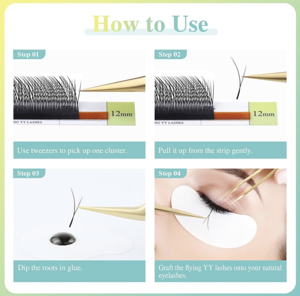 Extensiones de Pestañas YY Flying de NAGARAKU /0.07D 9-14MM