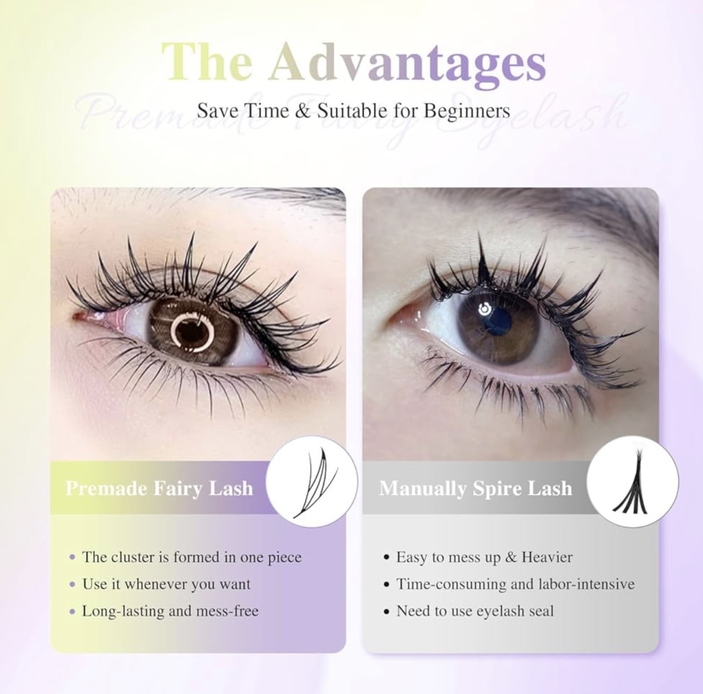 Pestañas Premade Fairy de NAGARAKU /0.07D 8-15MM