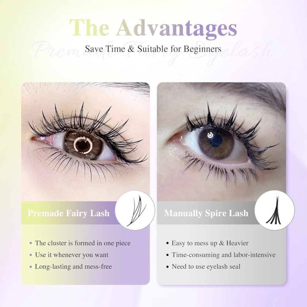 Pestañas Premade Fairy de NAGARAKU /0.07D 8-15MM