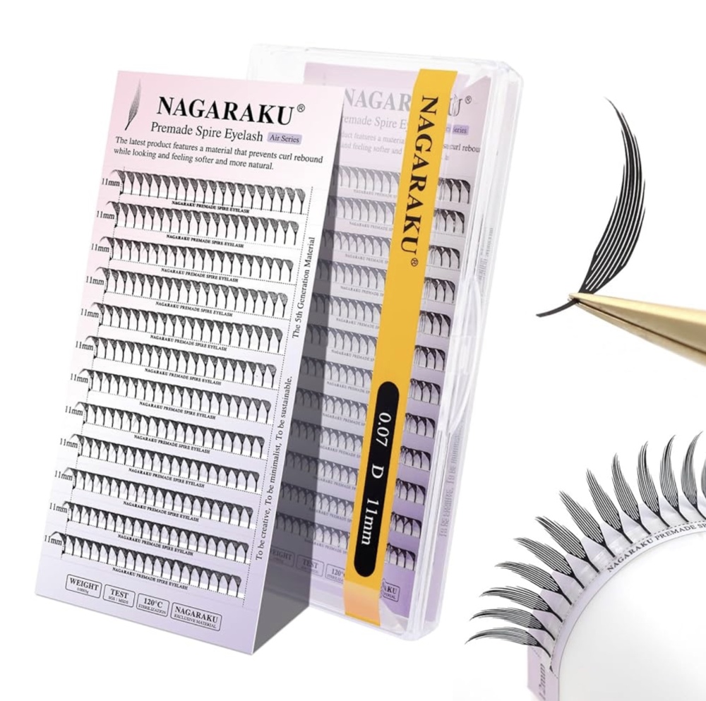 Pestañas Premade Fairy de NAGARAKU /0.07D 8-15MM
