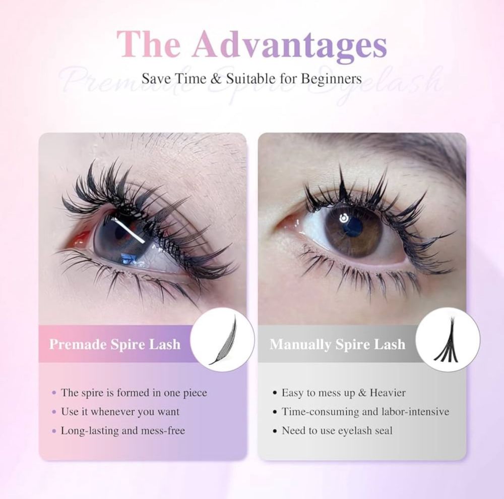 Pestañas prefabricadas en forma de espiral NAGARAKU (0.07 C MIX 8-15mm)