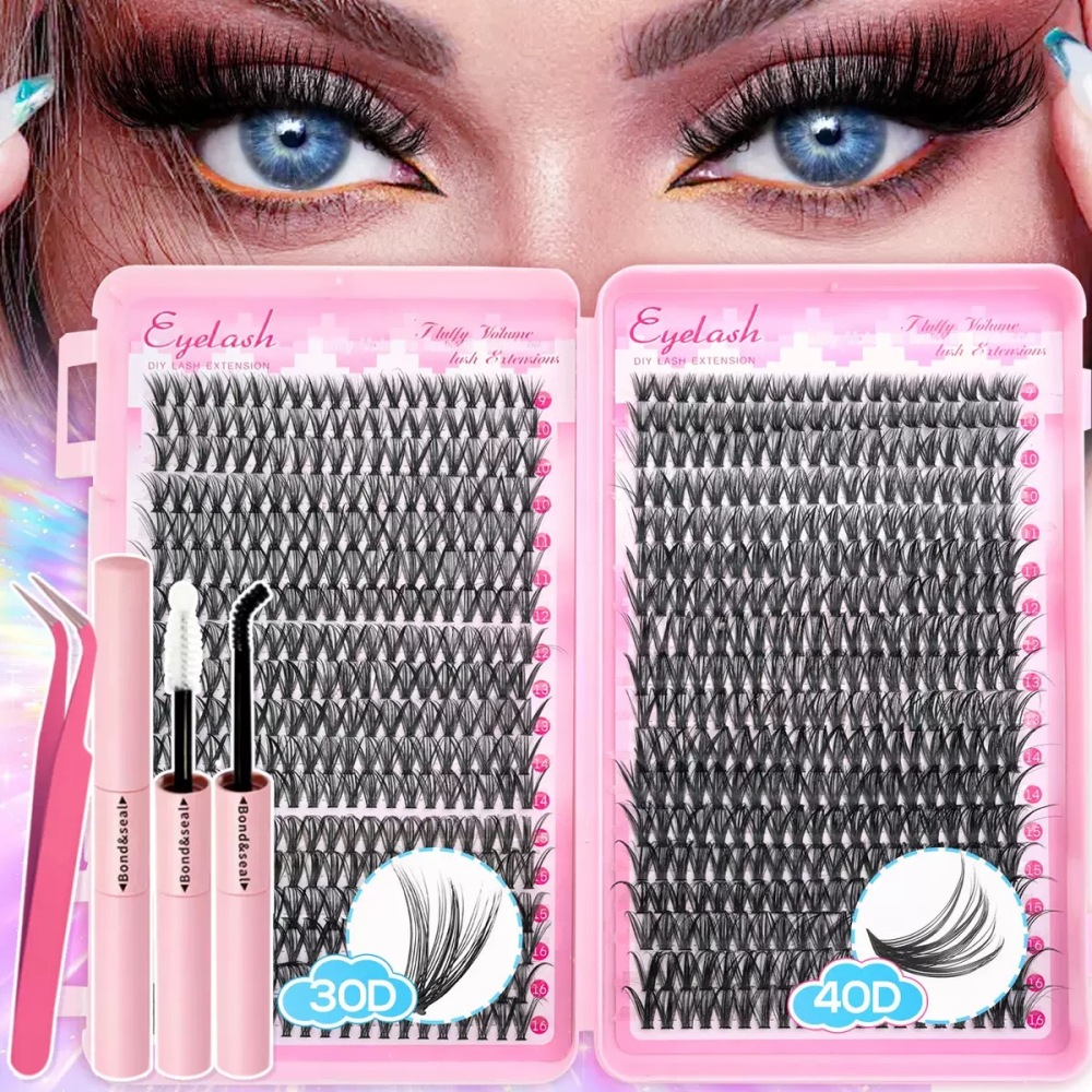 Kit Extensiones de Pestañas DIY con Pegamento y Pinza
