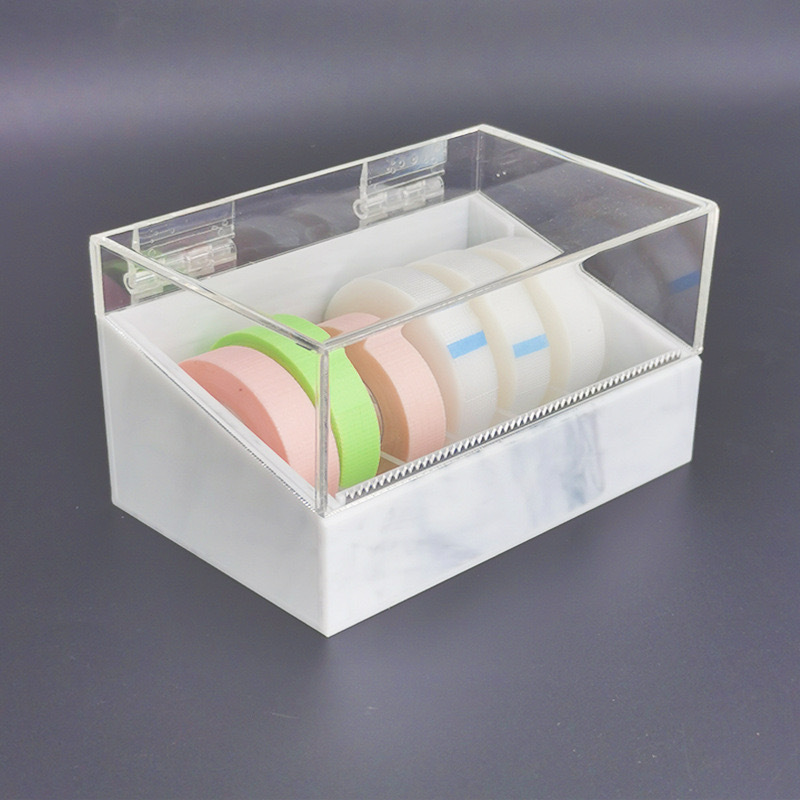 Caja Organizadora Rosa con Diseño de Mármol