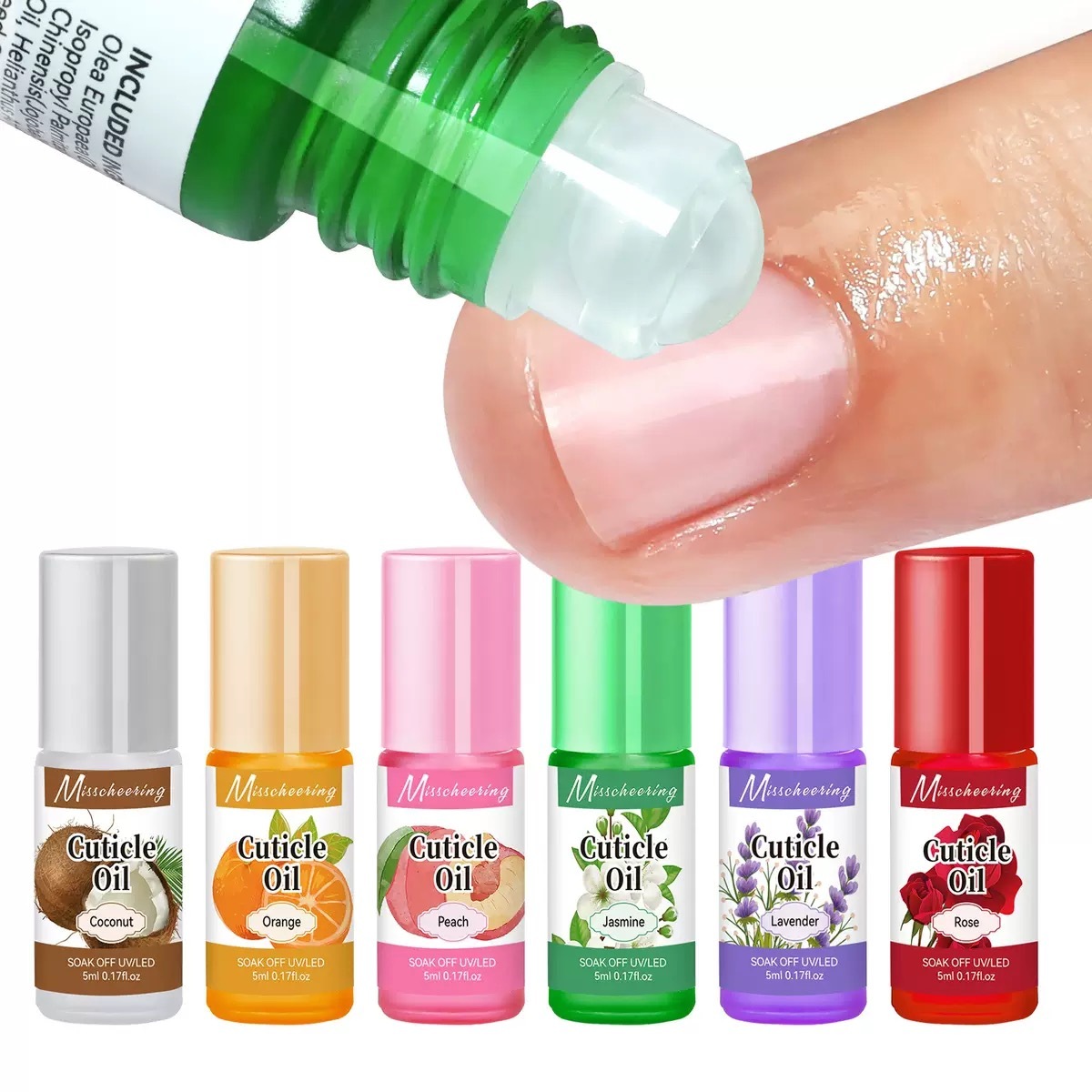Aceite para Cutícula con Aplicador Roll-On – Hidratante /Paquete con 12 piezas