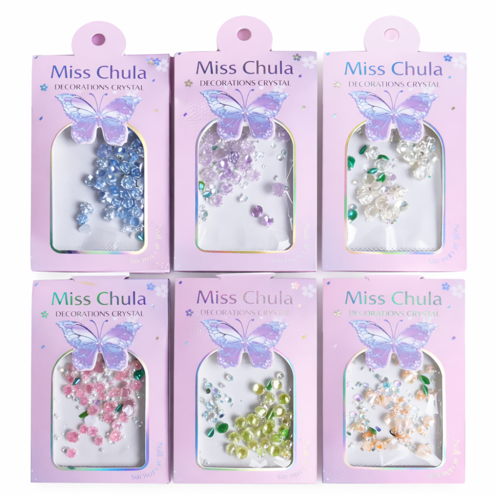 Rosas Decorativas para Uñas /Paquete con 12 piezas