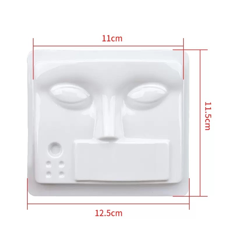 Placa de Práctica para Extensión de Pestañas con Rostro 3D – Soporte de Entrenamiento /Paquete con 12 piezas