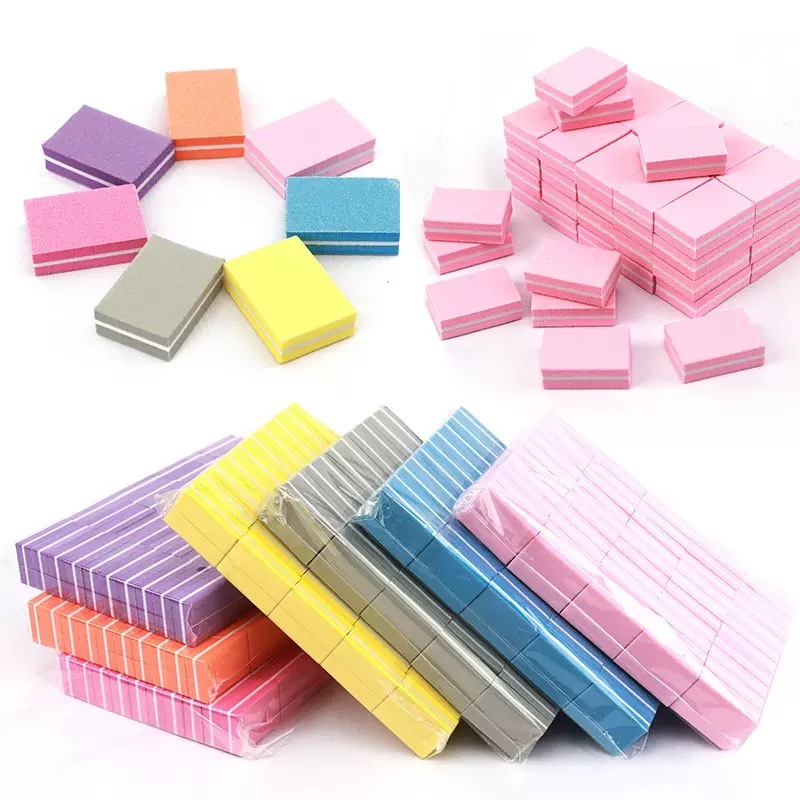 Mini bloque de limas pedicura de doble cara /Paquete con 50 piezas