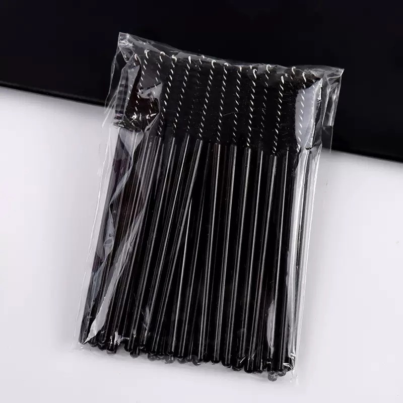 Cepillos Desechables para Pestañas /Paquete de 12 bolsitas con 50 piezas
