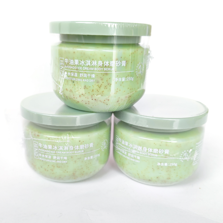 Exfoliante Corporal de Aguacate – Crema Corporal Hidratante con Partículas Exfoliantes 250g