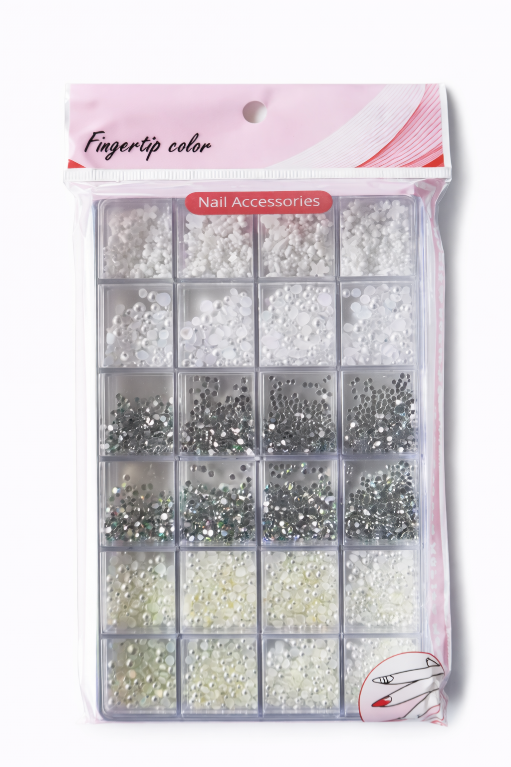 Set perlas y cristales para uñas