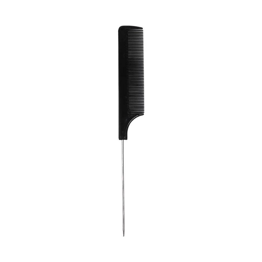 Peine de cola metálica para seccionar y peinar cabello /Paquete con 12 piezas