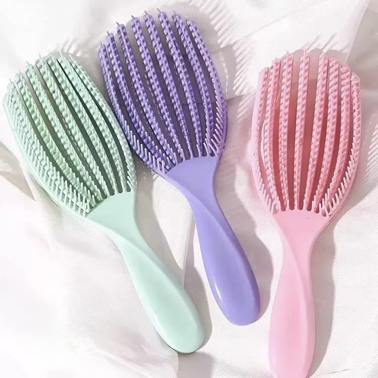 Cepillo hueco desenredante para cabello /Paquete con 12 piezas
