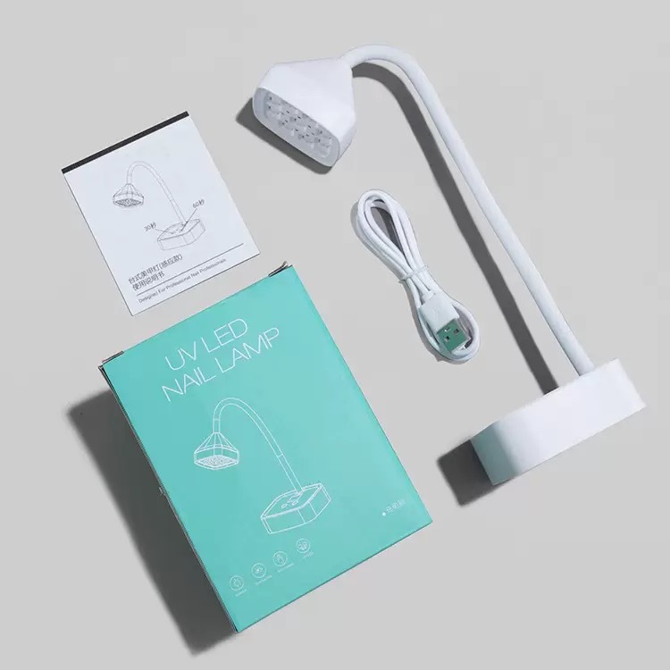 Lámpara UV LED para uñas con brazo flexible USB – Secador portátil para gel