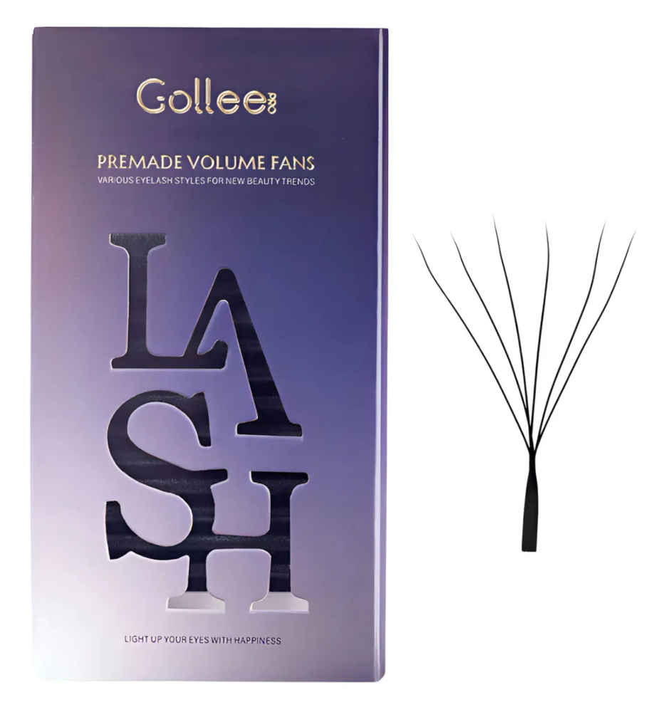 Blister Gollee W 6D Mixto & Medida Pestañas Prearmadas 0.07mm