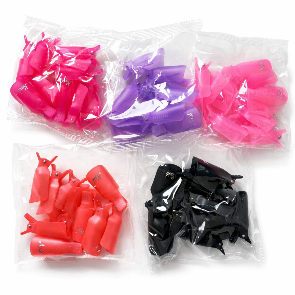 Clips para remover uñas – Pinzas para retirar gel y acrílico /Paquete con 10 piezas