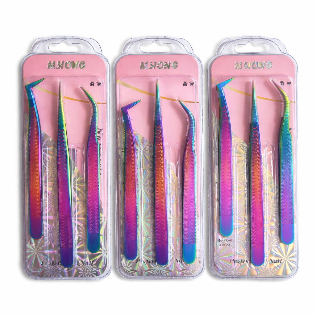 Set de pinzas para uñas y pestañas