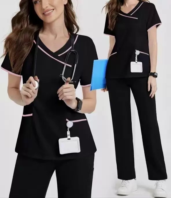 Uniforme médico mujer cómodo y elegante – Conjunto de enfermería para clínica, spa y estética