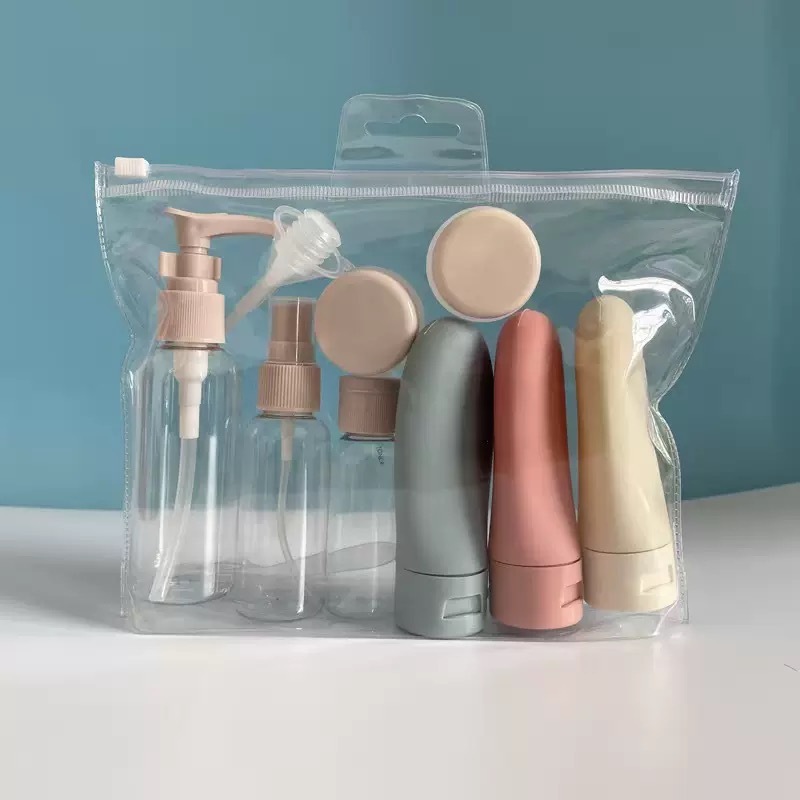 Kit de botellas de viaje antifugas – Envases recargables para avión y equipaje de mano