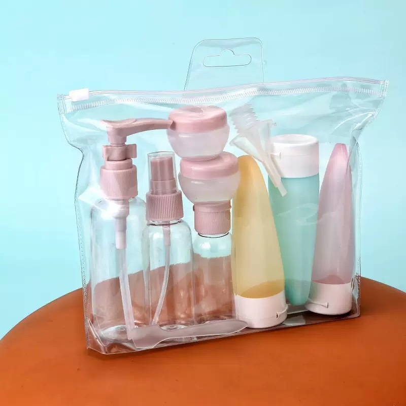 Kit de botellas de viaje antifugas – Envases recargables para avión y equipaje de mano