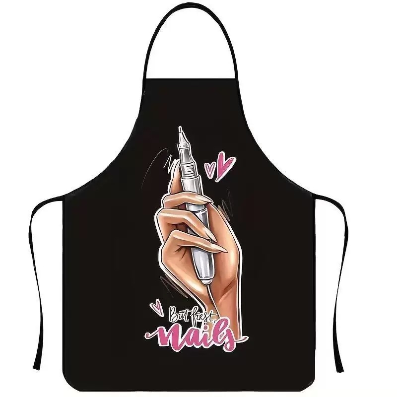 Delantal profesional para uñas – Mandil de manicure con diseño artístico /Paquete con 12 piezas