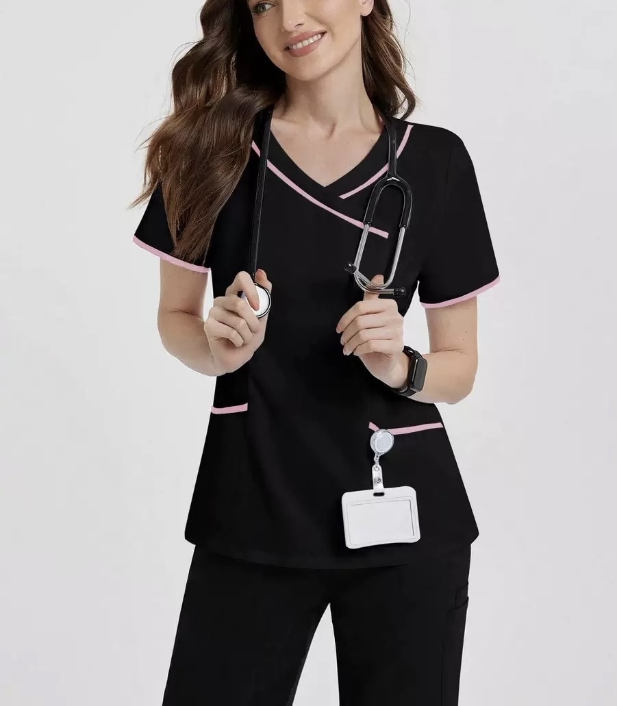 Uniforme médico mujer cómodo y elegante – Conjunto de enfermería para clínica, spa y estética