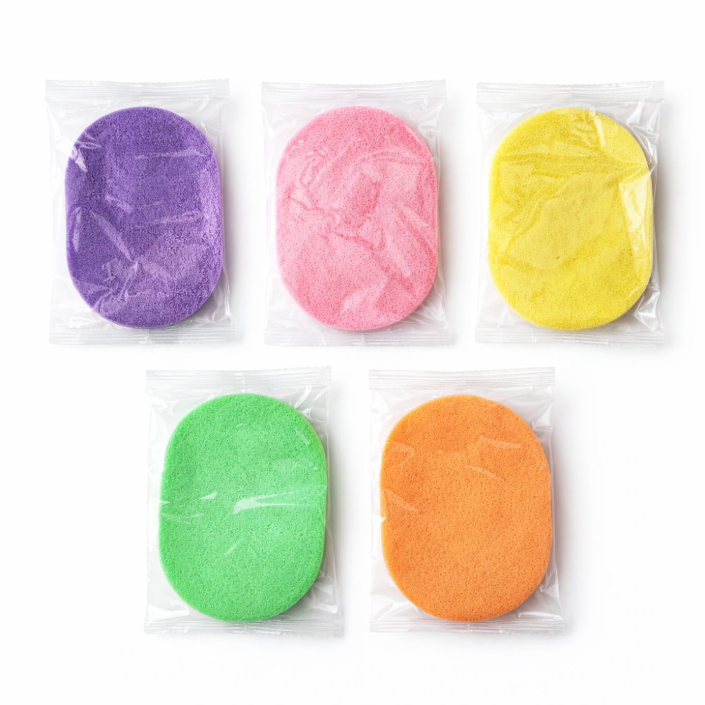 Esponja facial de limpieza suave /Paquete con 12 piezas