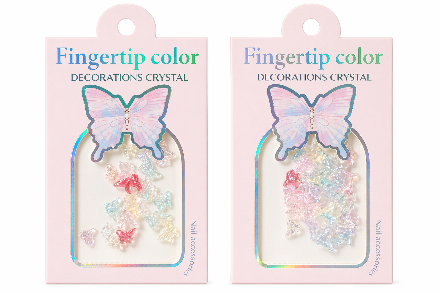 Decoración de uñas mariposa translúcida 3D /Paquete con 12 piezas