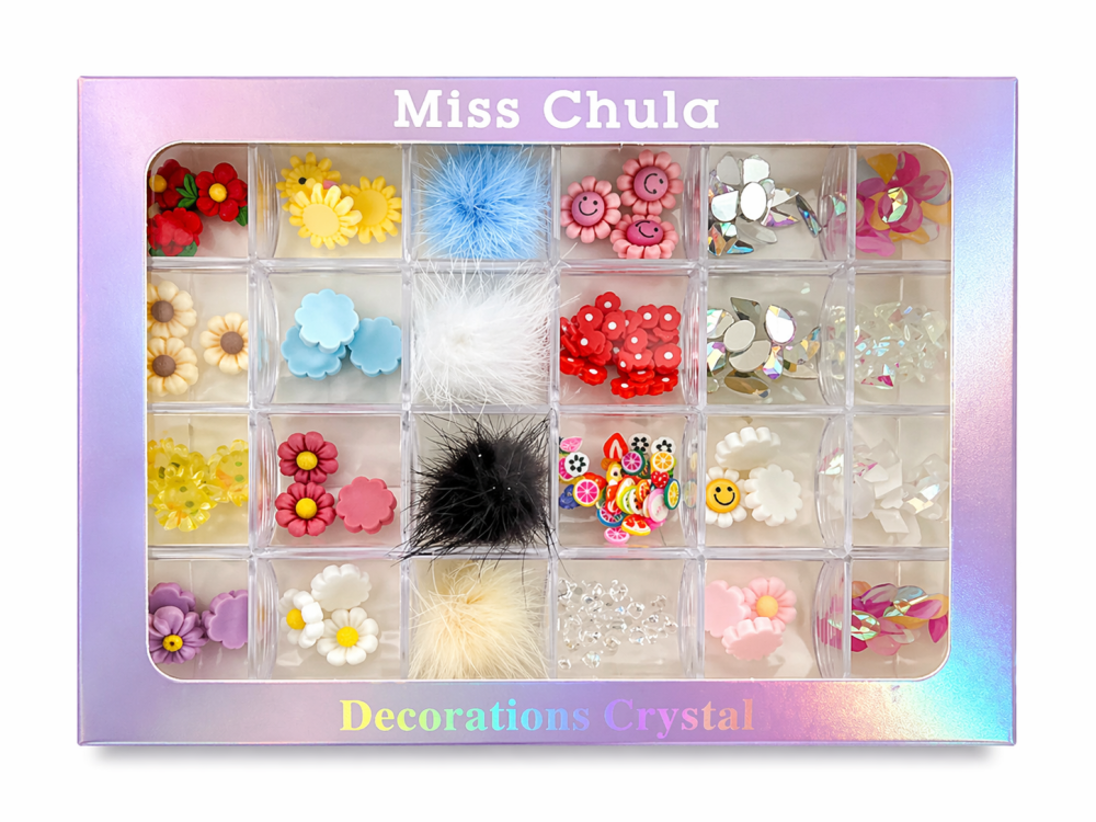 Kit Decoración Uñas Mix con Caja 24 Compartimentos