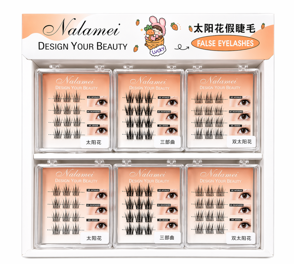 Pestañas Postizas – Diseño de Belleza Natural /Paquete con 12 piezas