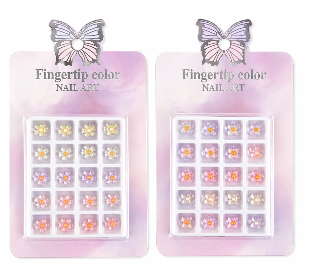 Decoración de uñas flores 3D /Paquete con 12 piezas
