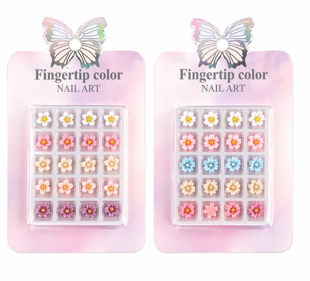 Decoración de uñas flores 3D /Paquete con 12 piezas